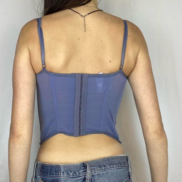 purple lace corset top - Picture 3 of 5